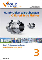 Volz: JIC flared tube fittings made of 316TI stainless steel