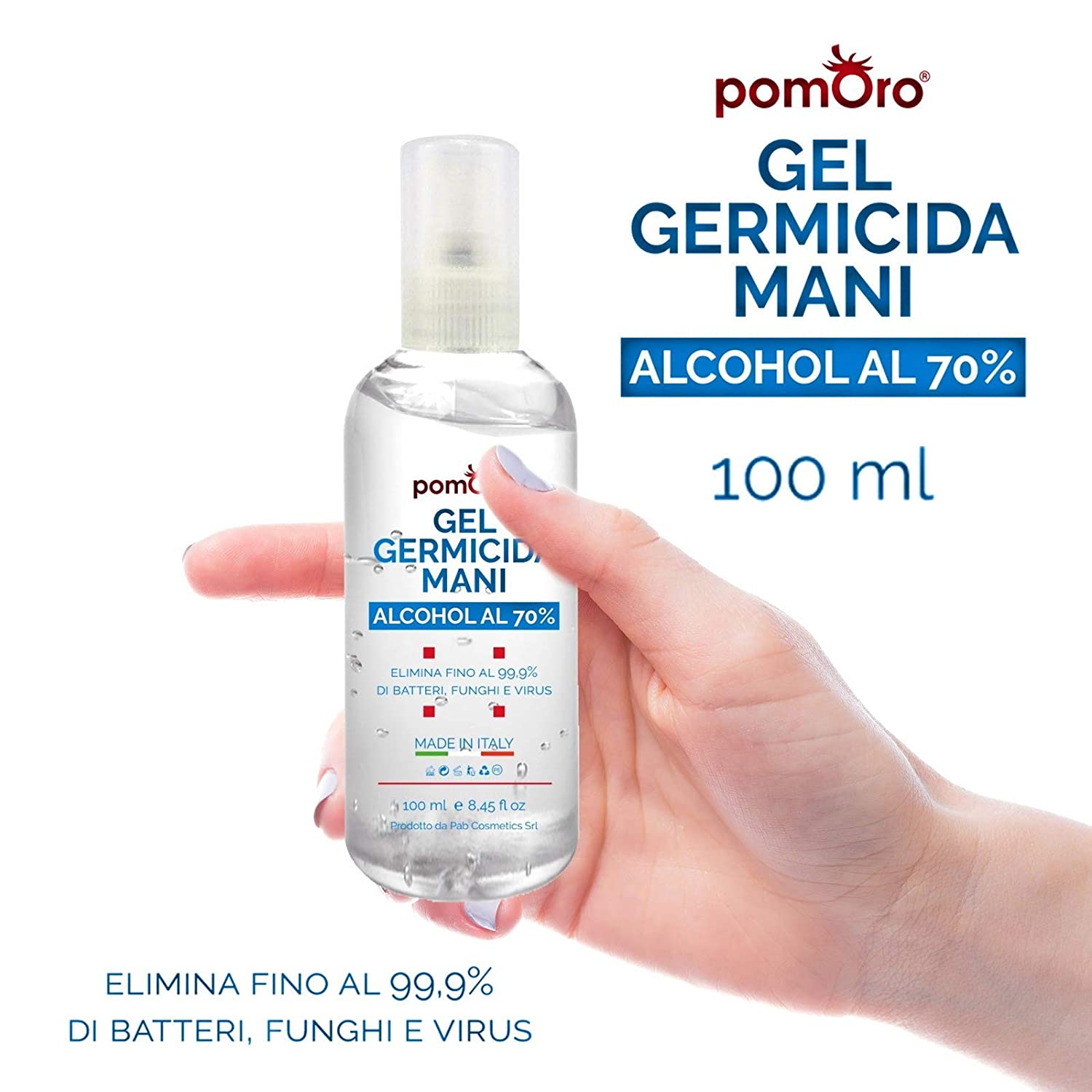 Gel igienizzante mani alcool 70%